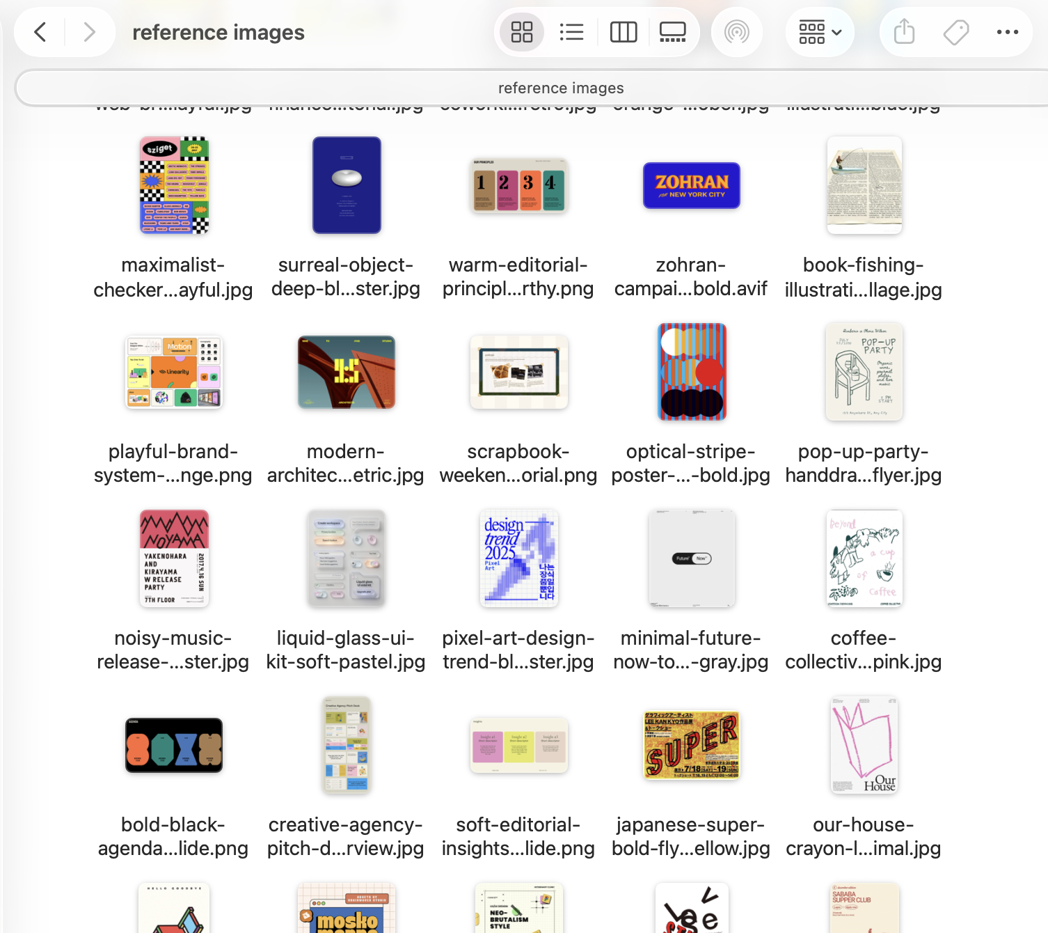 Opinionated visual references