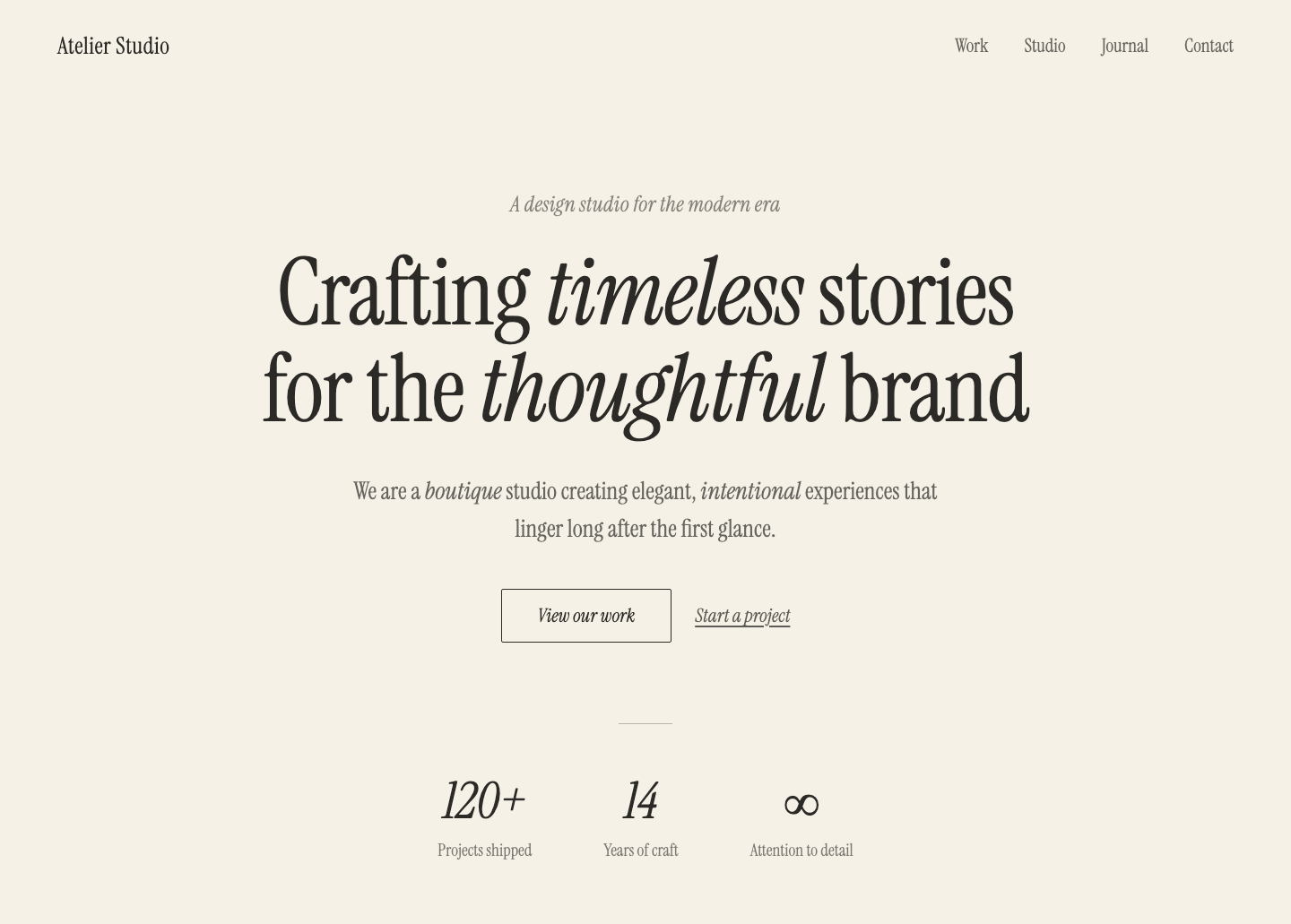 Example of overused serif treatment